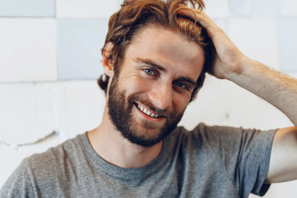 A happy person after using Minoxidil for Hair Growth 